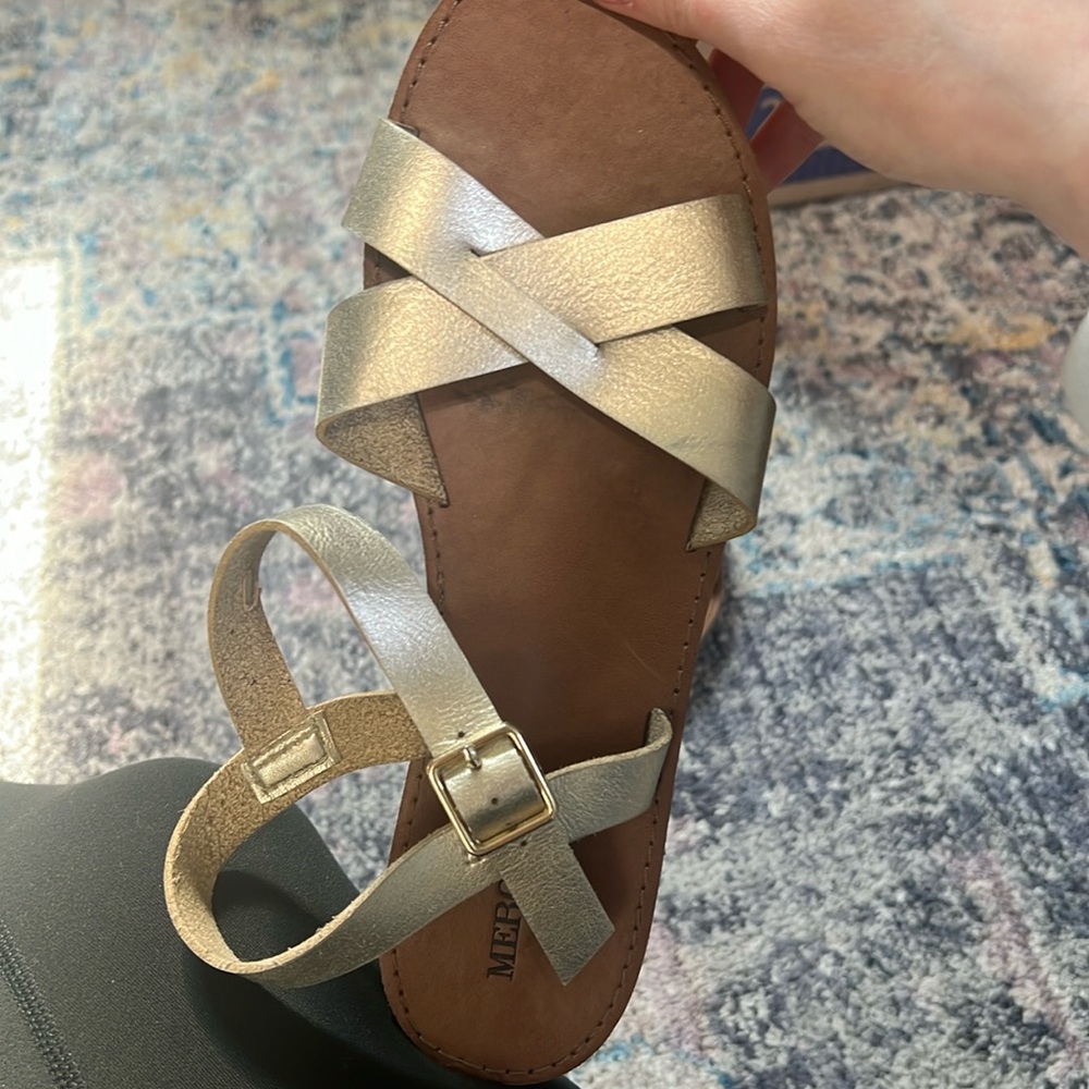 Gold sandals from target size 6.5